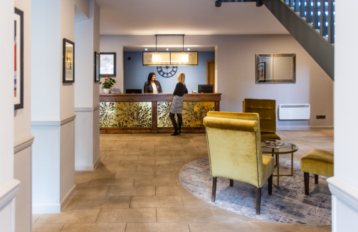 The Abbey Hotel reception'